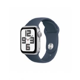 Apple Watch SE GPS 40mm Cassa in alluminio silver - Cinturino sport blu tempesta - M/L - MRE23QL/A